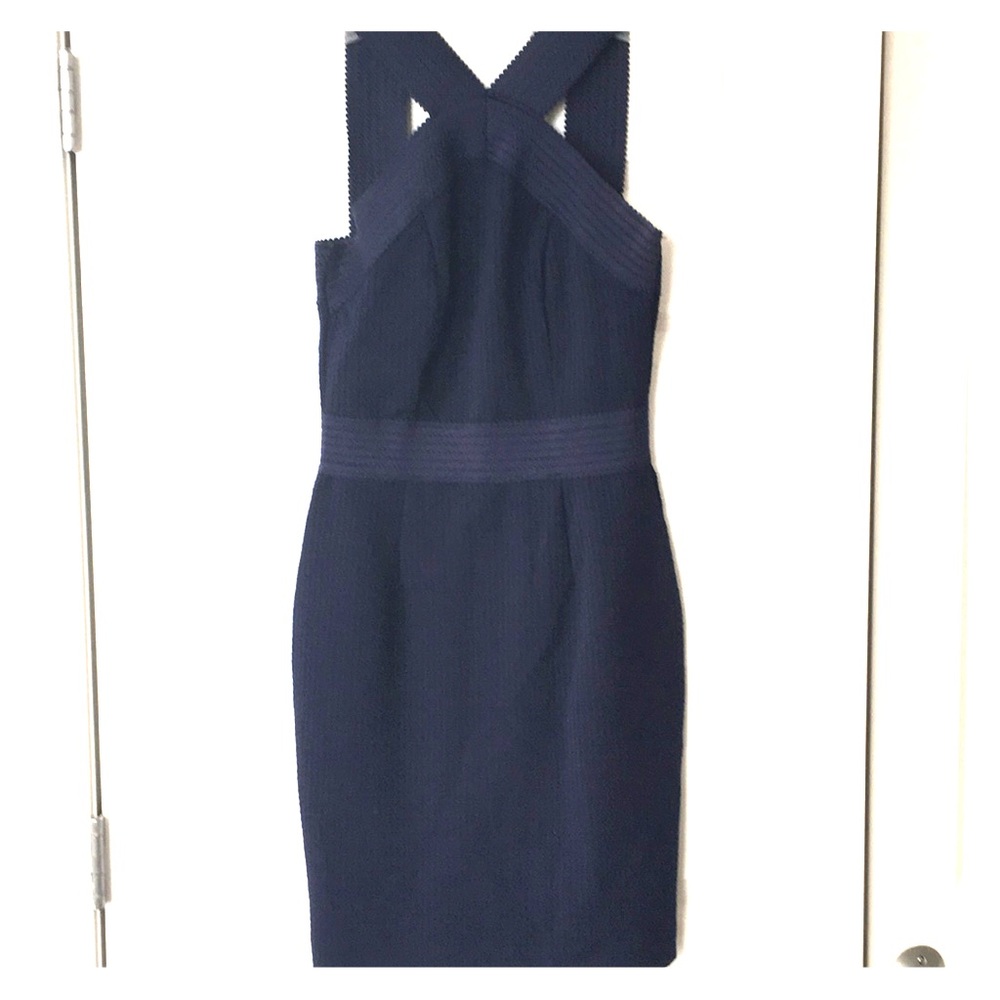 Navy Bodycon Cocktail Dress
